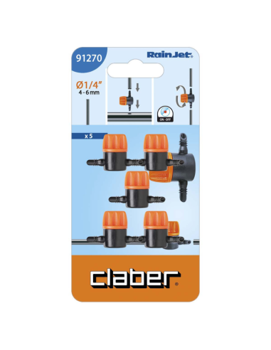 Válvula de cierre 1/4 5 uds. CLABER embalaje